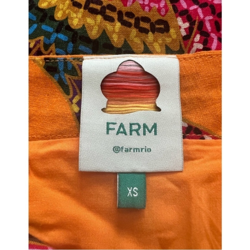 Farm Rio Vibrant Orange Macaw Convertible Dress / Midi Skirt | Size XS - Picture 6 of 7